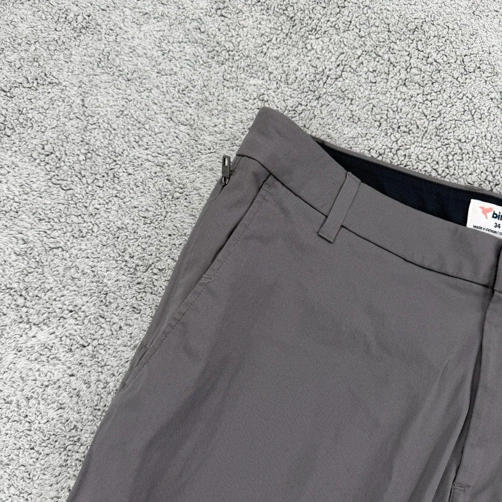 Birddogs Chino Pant Men 34x32 Dark Gray Performance Tech Zip Pocket Golf Trouser
